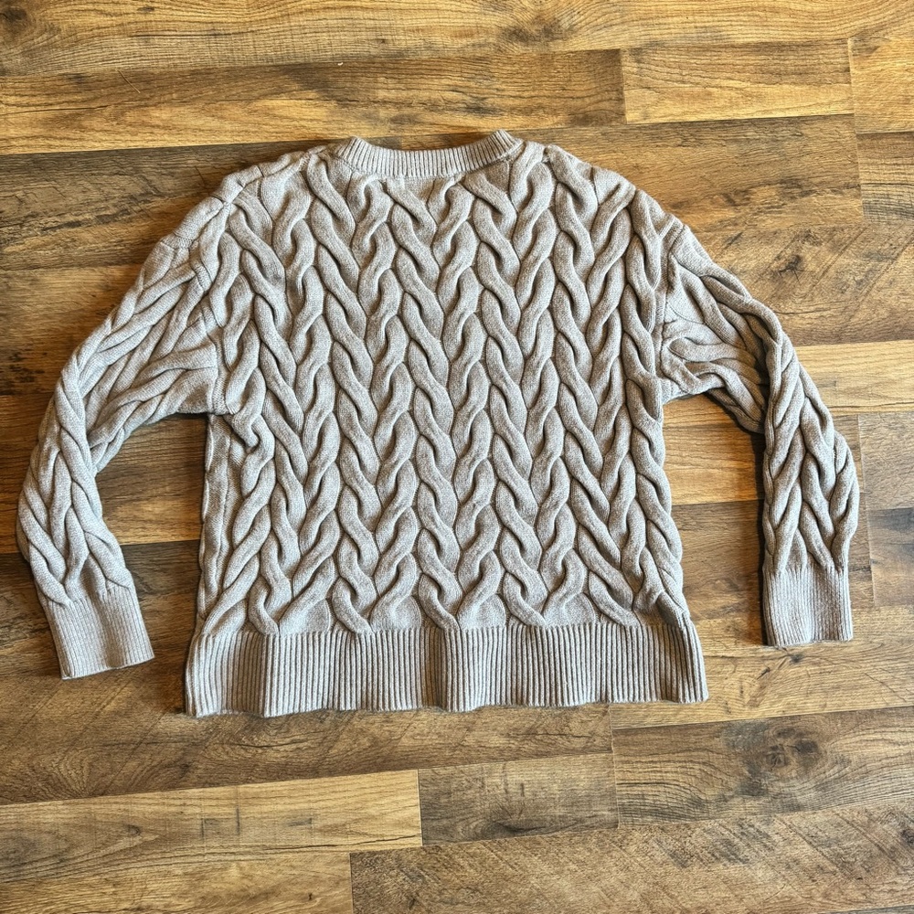 Philosophy Snow Globe | Cable Knit Sweater | Cottagecore Academia Normcore | - Picture 8 of 14